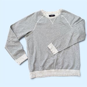 Charles Tyrwhitt Crew Sweatshirt Mens M Grey Fleece Long Sleeve Contrasting Trim